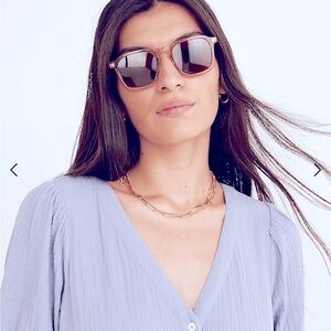 Madewell Ralston Sunglasses Square Desert Taupe acetate Retro